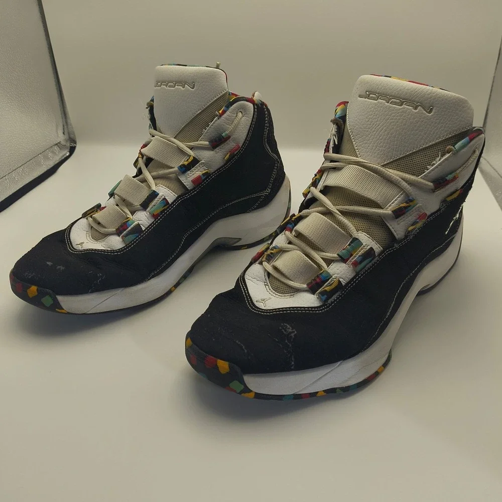 Jordan Rising Star Black‎ White Multicolor 316337-106 Mens 13 Basketball Shoes